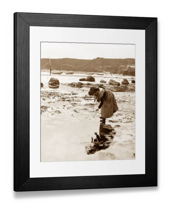 Framed Print : Child on Newlyn beach Framed Print : Child on Newlyn beach