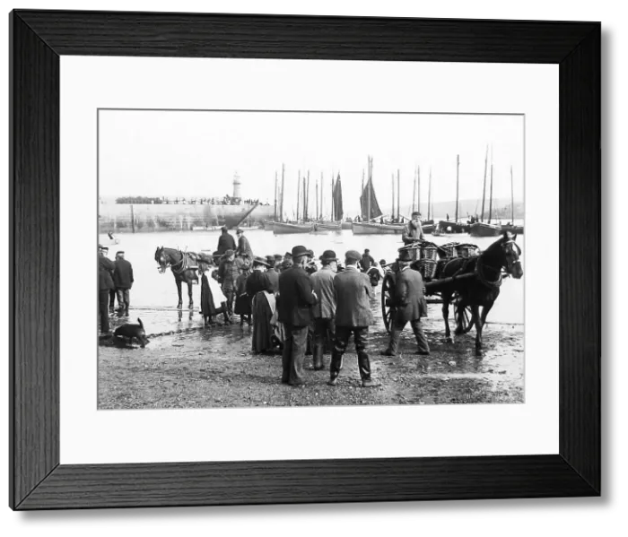 Framed Print : St. Ives Cornwall Victorian period Framed Print : St. Ives Cornwall Victorian period