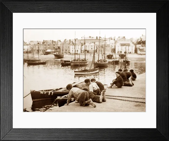 Framed Print : St. Ives Cornwall Victorian period Framed Print : St. Ives Cornwall Victorian period