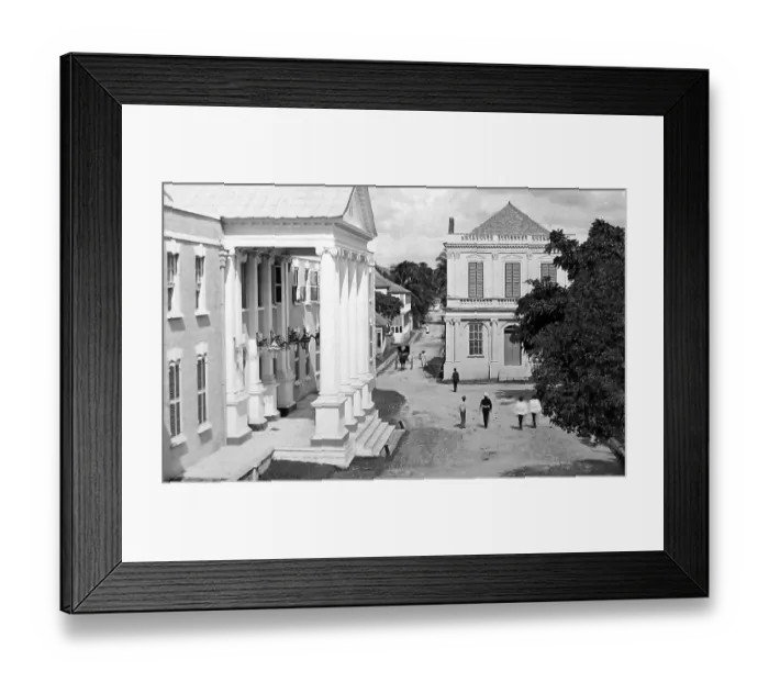 Framed Print : The King's House, Spanish Town, Jamaica - Victorian period Framed Print : The King's House, Spanish Town, Jamaica - Victorian period
