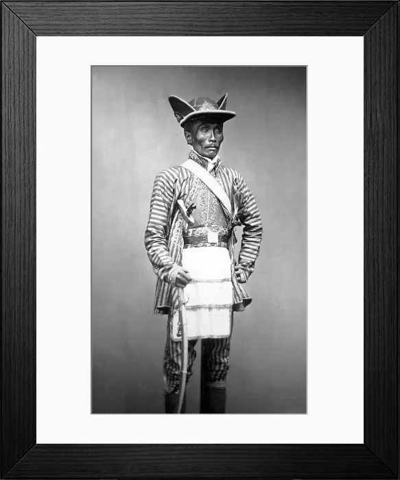 Framed Print : Field Officer, Javanese Army - pre-1900 Framed Print : Field Officer, Javanese Army - pre-1900