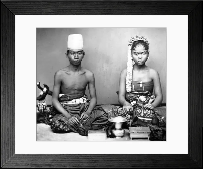 Framed Print : Javanese bride and bridegroom Framed Print : Javanese bride and bridegroom