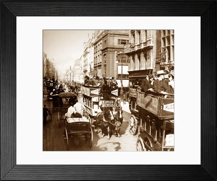 Framed Print : Horse bus, The Strand, London Framed Print : Horse bus, The Strand, London