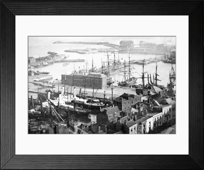 Framed Print : Dover Harbour - Victorian period Framed Print : Dover Harbour - Victorian period