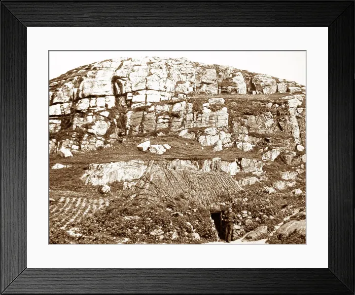 Framed Print : A crofter on the Isle of Barra - Victorian period