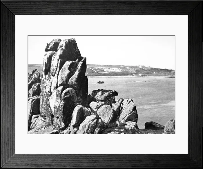 Framed Print : Porthcressa Bay, Isles of Scilly - from a hand Framed Print : Porthcressa Bay, Isles of Scilly - from a hand