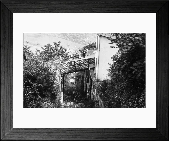 Framed Print : Lynton and Lynmouth Cliff Railway - Victorian period Framed Print : Lynton and Lynmouth Cliff Railway - Victorian period