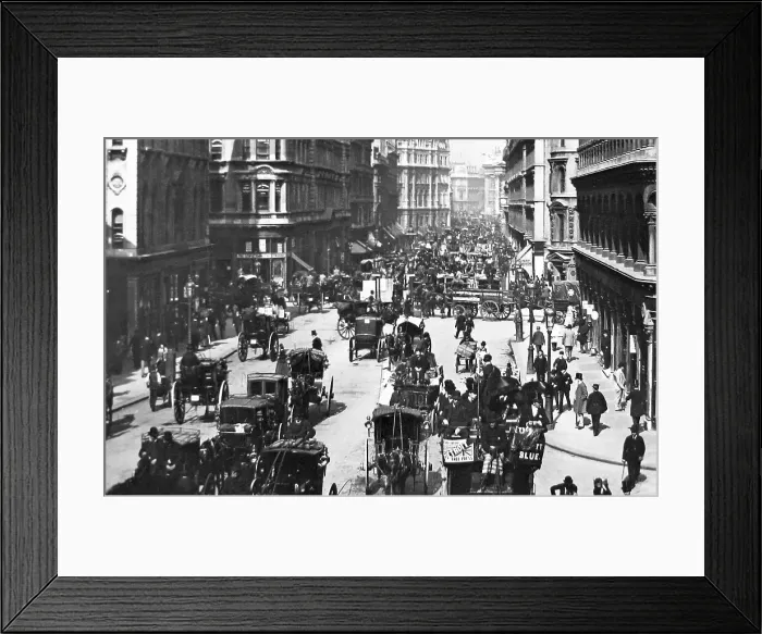 Framed Print : Queen Victoria Street, London Framed Print : Queen Victoria Street, London