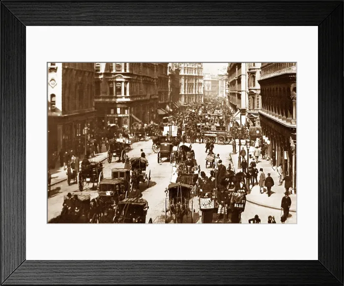 Framed Print : Queen Victoria Street, London Framed Print : Queen Victoria Street, London