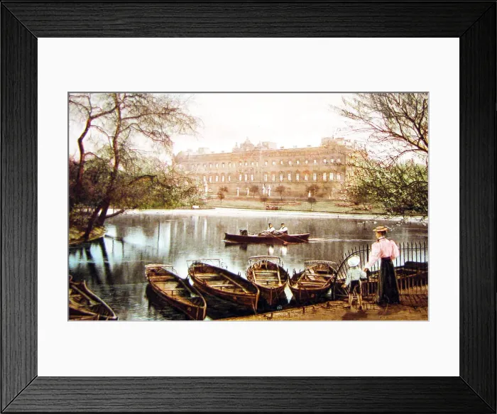 Framed Print : Buckingham Palace Gardens, London - Victorian period Framed Print : Buckingham Palace Gardens, London - Victorian period