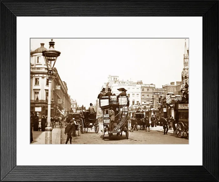 Framed Print : Horse bus, The Strand, London Framed Print : Horse bus, The Strand, London