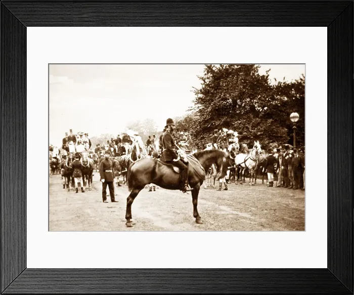 Framed Print : A Coaching Club Meet in Hyde Park, London Framed Print : A Coaching Club Meet in Hyde Park, London