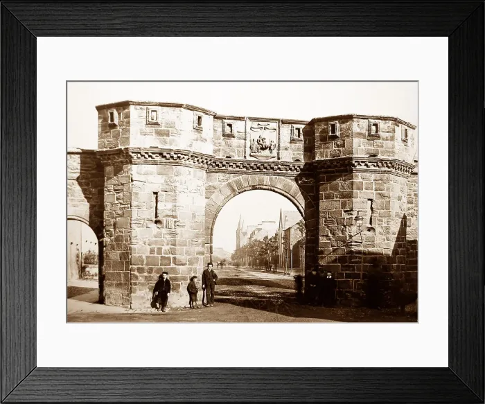 Framed Print : West Port Town Gate, St. Andrews - Victorian period Framed Print : West Port Town Gate, St. Andrews - Victorian period