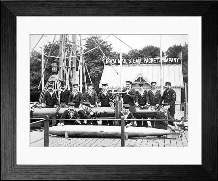 Framed Print : Royal Naval Exhibition 1891 - Torpedo Drill Framed Print : Royal Naval Exhibition 1891 - Torpedo Drill