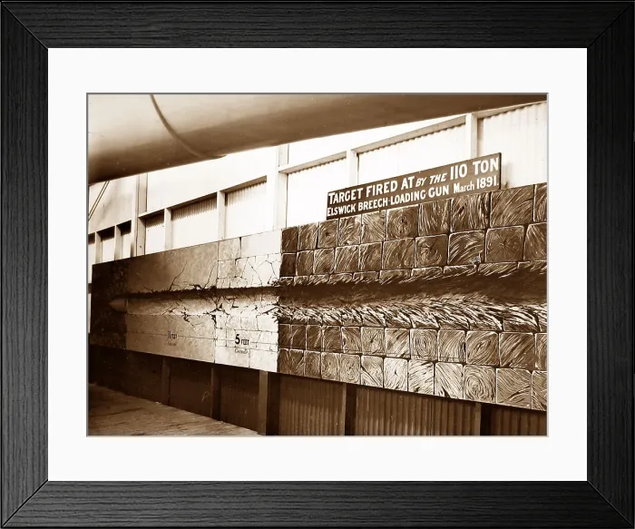 Framed Print : Demonstrating the force of a projectile from 110 Framed Print : Demonstrating the force of a projectile from 110