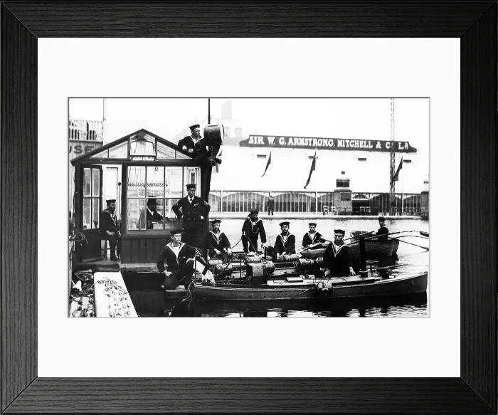 Framed Print : Royal Naval Exhibition 1891 - the electrically Framed Print : Royal Naval Exhibition 1891 - the electrically