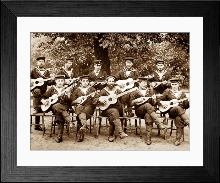 Framed Print : Mandoline band, Royal Naval Exhibition of 1891 in London Framed Print : Mandoline band, Royal Naval Exhibition of 1891 in London