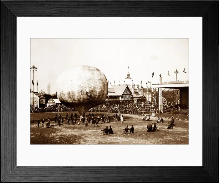Framed Print : Inflating the balloon, Royal Naval Exhibition Framed Print : Inflating the balloon, Royal Naval Exhibition
