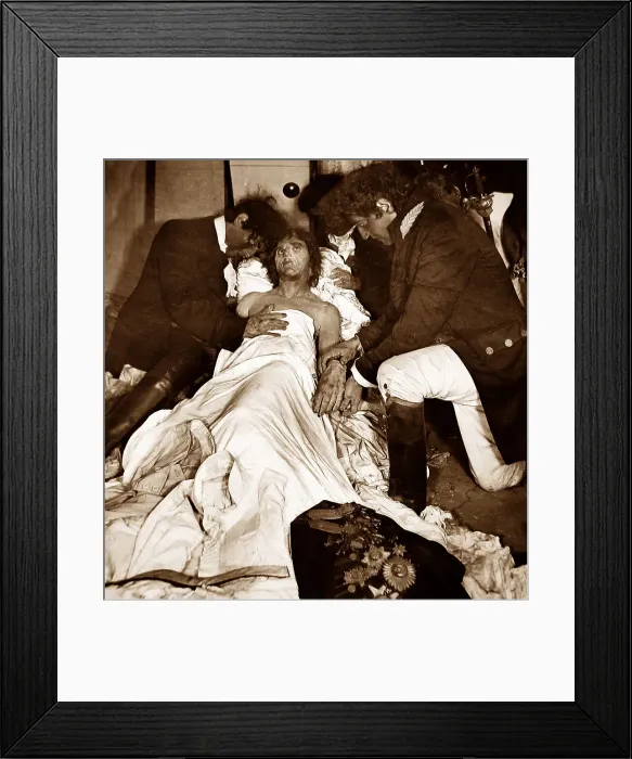 Framed Print : Death of Nelson tableau, Royal Naval Exhibition Framed Print : Death of Nelson tableau, Royal Naval Exhibition
