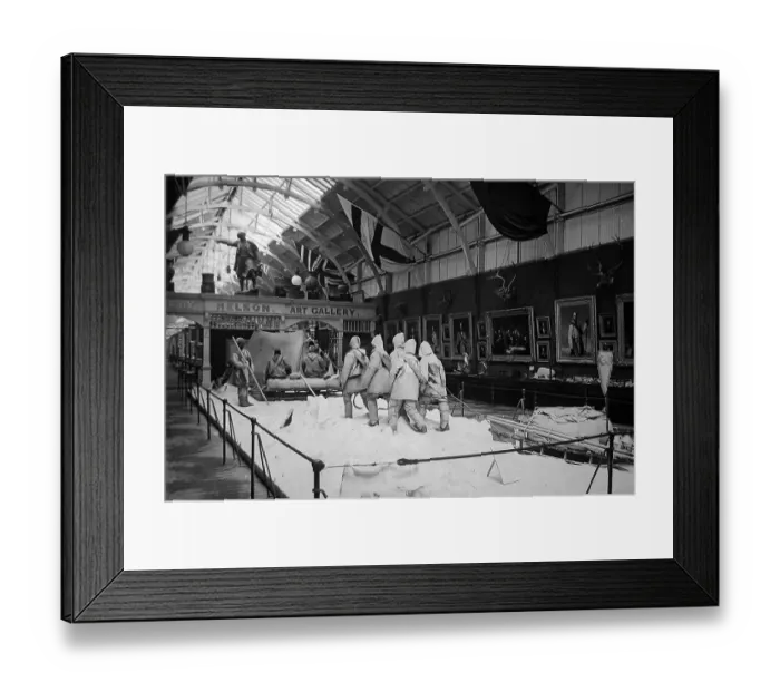 Framed Print : Royal Naval Exhibition 1891 - Arctic tableau Framed Print : Royal Naval Exhibition 1891 - Arctic tableau
