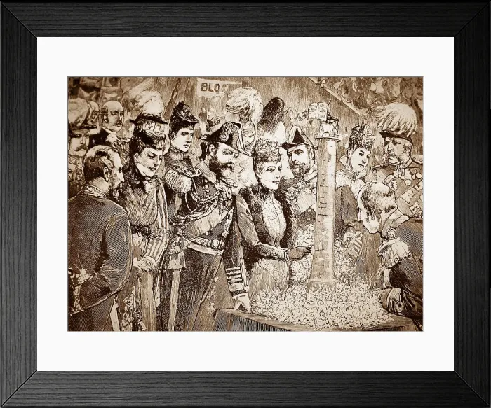 Framed Print : Illustration of opening ceremony, Royal Naval Framed Print : Illustration of opening ceremony, Royal Naval