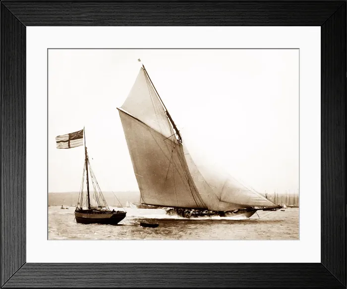 Framed Print : Racing yacht Vigilant winner of Americas Cup in 1893 Framed Print : Racing yacht Vigilant winner of Americas Cup in 1893