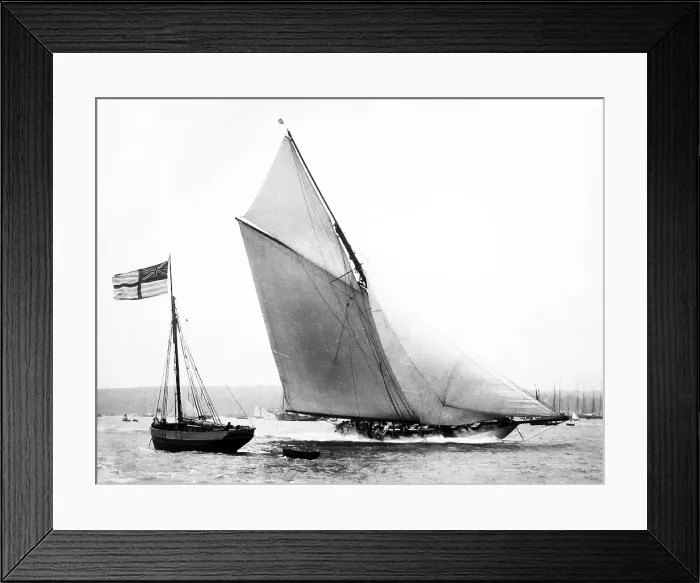 Framed Print : Racing yacht Vigilant, winner of the America's Framed Print : Racing yacht Vigilant, winner of the America's