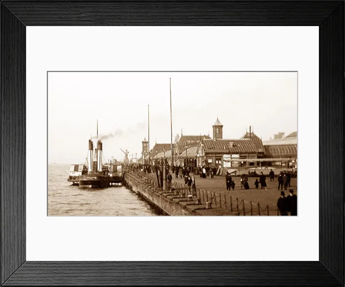 Framed Print : Paddle steamer ferry at the landing stage Liverpool Framed Print : Paddle steamer ferry at the landing stage Liverpool