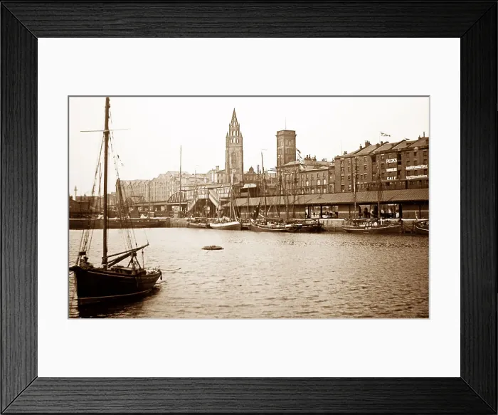 Framed Print : George's Dock, Liverpool - Victorian period Framed Print : George's Dock, Liverpool - Victorian period