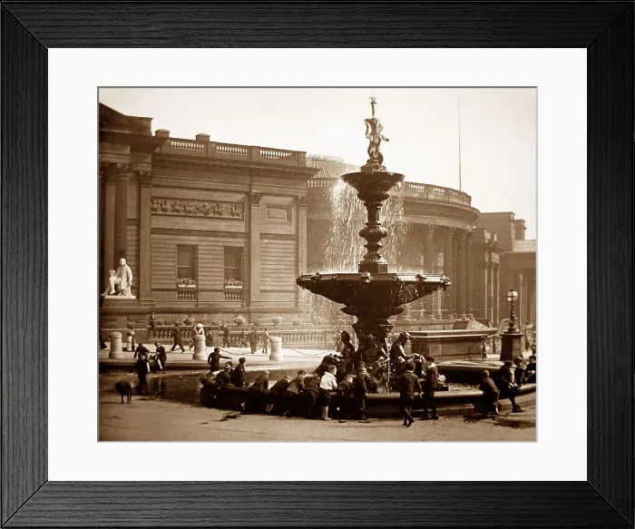 Framed Print : Lime Street, Liverpool - Victorian period Framed Print : Lime Street, Liverpool - Victorian period