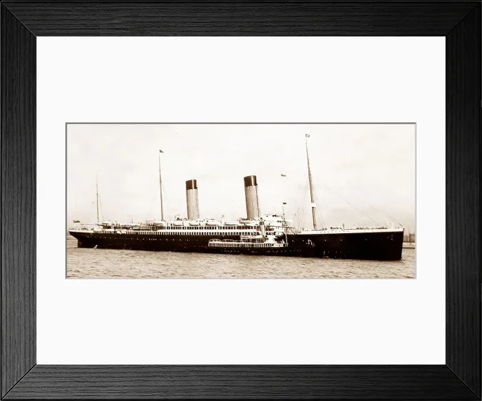 Framed Print : RMS Oceanic - White Star Line - early 1900s Framed Print : RMS Oceanic - White Star Line - early 1900s