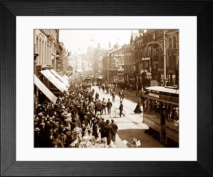 Framed Print : Mafeking Day, Lord Street, Liverpool Framed Print : Mafeking Day, Lord Street, Liverpool