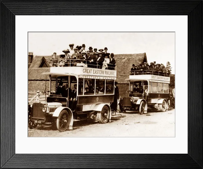 Framed Print : Motor buses of the Great Eastern Railway probably Framed Print : Motor buses of the Great Eastern Railway probably