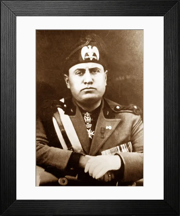 Framed Print : Benito Mussolini Framed Print : Benito Mussolini