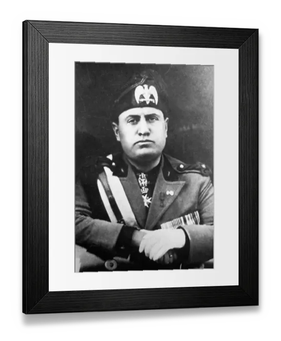 Framed Print : Benito Mussolini Framed Print : Benito Mussolini