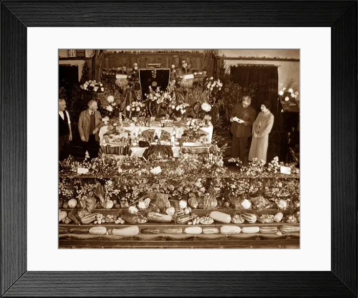 Framed Print : Harvest Festival in the 1920s Framed Print : Harvest Festival in the 1920s