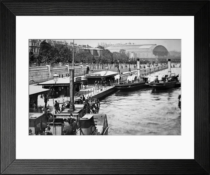 Framed Print : Westminster Pier landing stage - Victorian period Framed Print : Westminster Pier landing stage - Victorian period