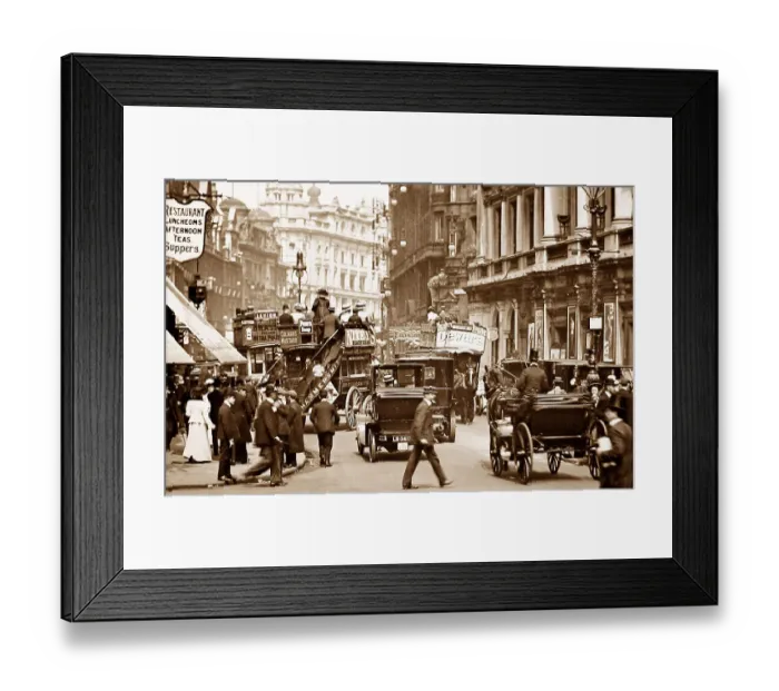 Framed Print : Shaftesbury Avenue, London - early 1900s Framed Print : Shaftesbury Avenue, London - early 1900s