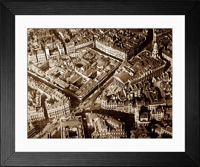 Framed Print : Aerial view of the Bank of England, London Framed Print : Aerial view of the Bank of England, London