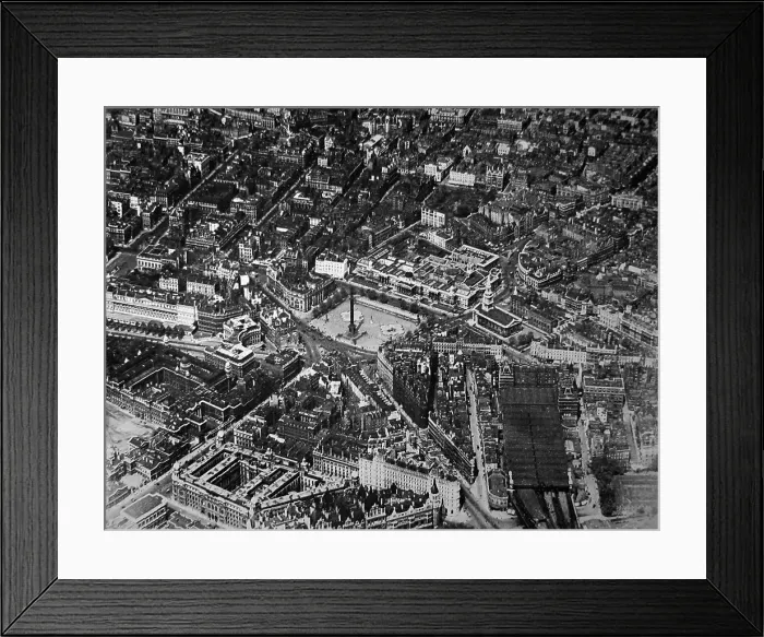 Framed Print : Victorian London from the air - Trafalgar Square Framed Print : Victorian London from the air - Trafalgar Square