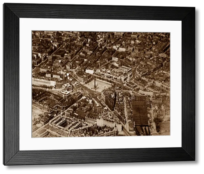 Framed Print : Aerial view of Trafalgar Square, London Framed Print : Aerial view of Trafalgar Square, London