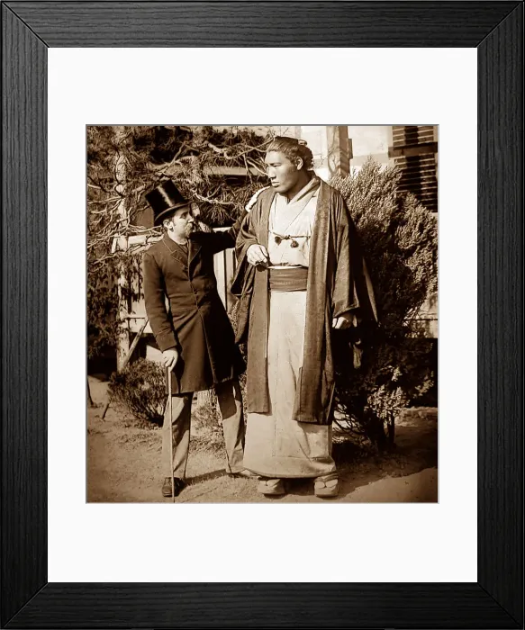 Framed Print : Professor Burton and Ozutsu Manemon also known as Taiho Framed Print : Professor Burton and Ozutsu Manemon also known as Taiho