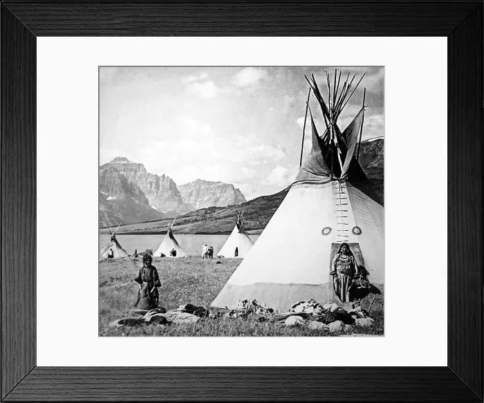 Framed Print : Blackfeet Indians, Glacier National Park, Montana, USA Framed Print : Blackfeet Indians, Glacier National Park, Montana, USA
