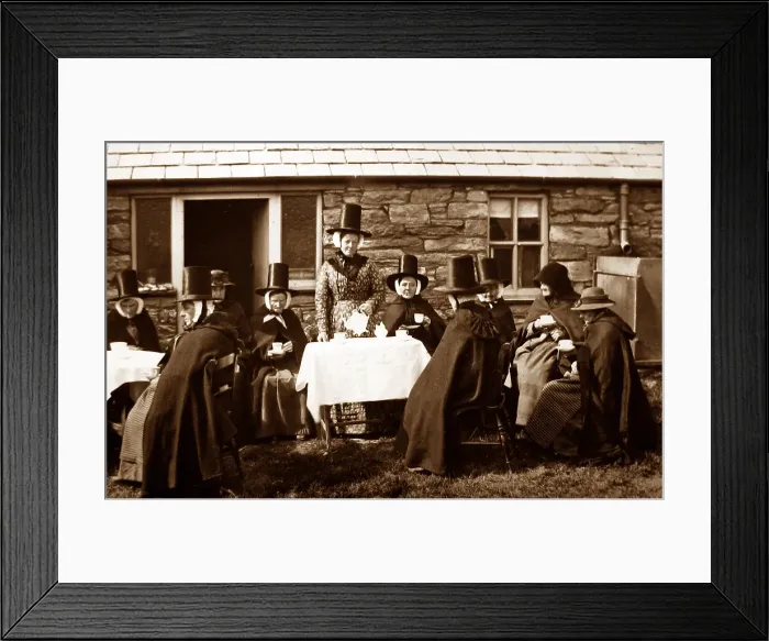 Framed Print : Welsh ladies in traditional costume Framed Print : Welsh ladies in traditional costume