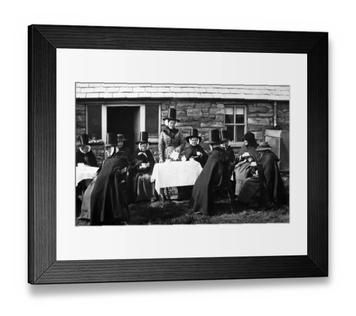 Framed Print : Hand tinted photo of ladies in traditional Welsh dress Framed Print : Hand tinted photo of ladies in traditional Welsh dress