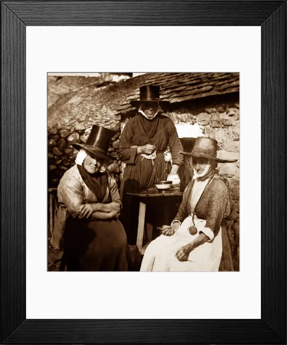 Framed Print : Welsh ladies in traditional costume Framed Print : Welsh ladies in traditional costume