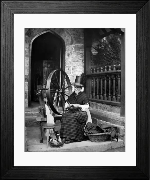Framed Print : Welsh lady in traditional costume - Victorian period Framed Print : Welsh lady in traditional costume - Victorian period