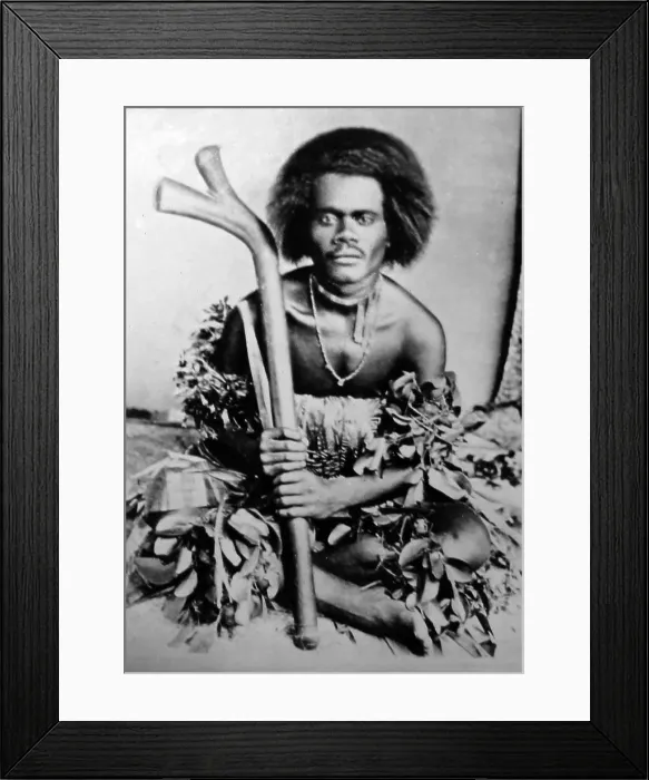 Framed Print : Fiji islander - Victorian period Framed Print : Fiji islander - Victorian period