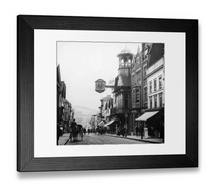 Framed Print : Guidford High Street - Victorian period Framed Print : Guidford High Street - Victorian period