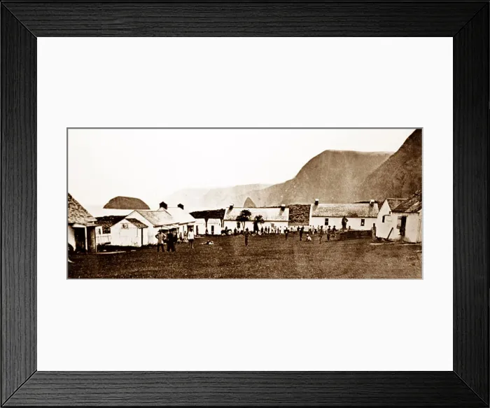 Framed Print : Kalaupapa Leper Colony, Hawaii - Victorian period Framed Print : Kalaupapa Leper Colony, Hawaii - Victorian period